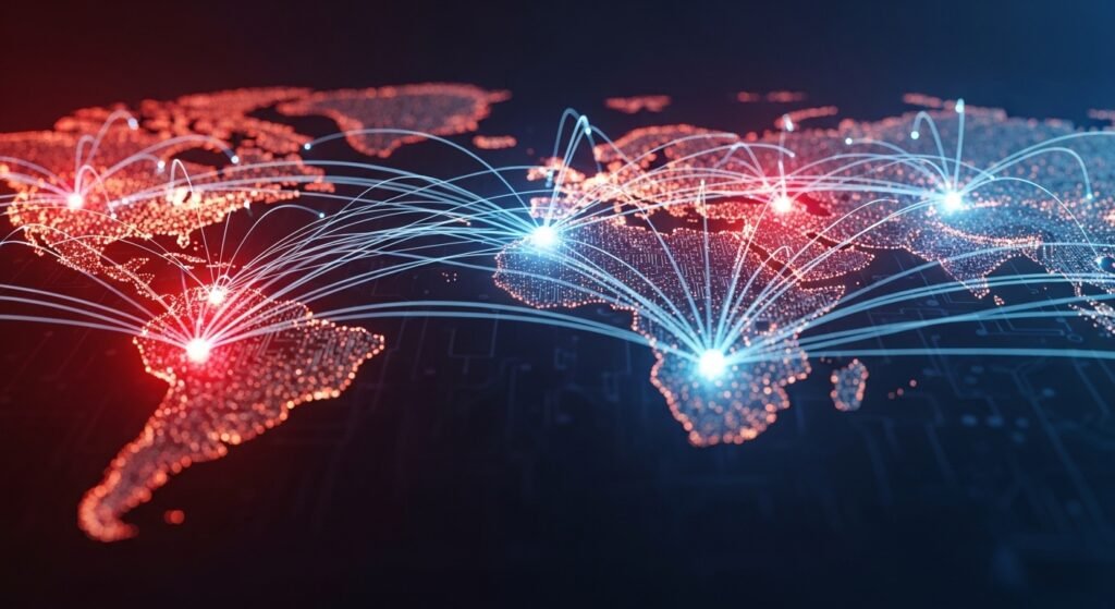전 세계를 연결하는 블록체인 노드와 안전한 테더 전송 네트워크